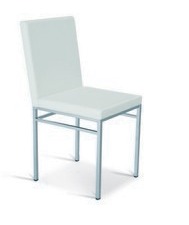 Chrome chair upholstered in choice of fabric                                        