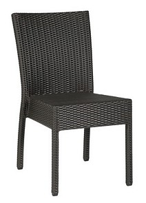 Weave stacking sidechair available in java colour