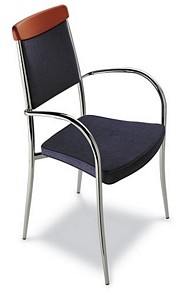 Chrome armchair with choice of fabric