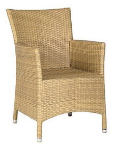 Weave armchair available in natural or java colour