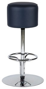 Chrome stool with upholstered seat