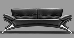 Two seater sofa upholstered in top quality leather available in choice of colours