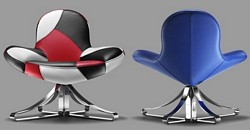 Chrome chair upholstered in top quality leather available in choice of colours