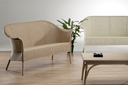 Lloyd Loom sofa available in natural or ivory