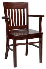 Wood armchair in choice of wood polish