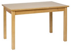 Prima rectangular table with 4 legs in choice of wood polish