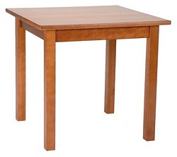 Prima table with square legs in choice of wood polish