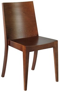 Wood stacking chair available in choice of wood polish