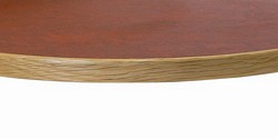 Laminate table top with hardwood edge, 18mm or 25mm thickness, in various sizes